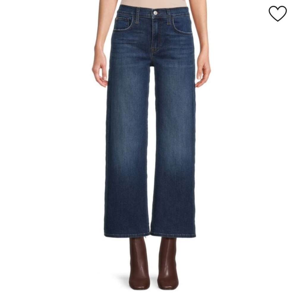 🕶️Hudson Rosalie Wide Leg Ankle Jeans Dark Denim Sz 34 14/16 - Picture 2 of 10